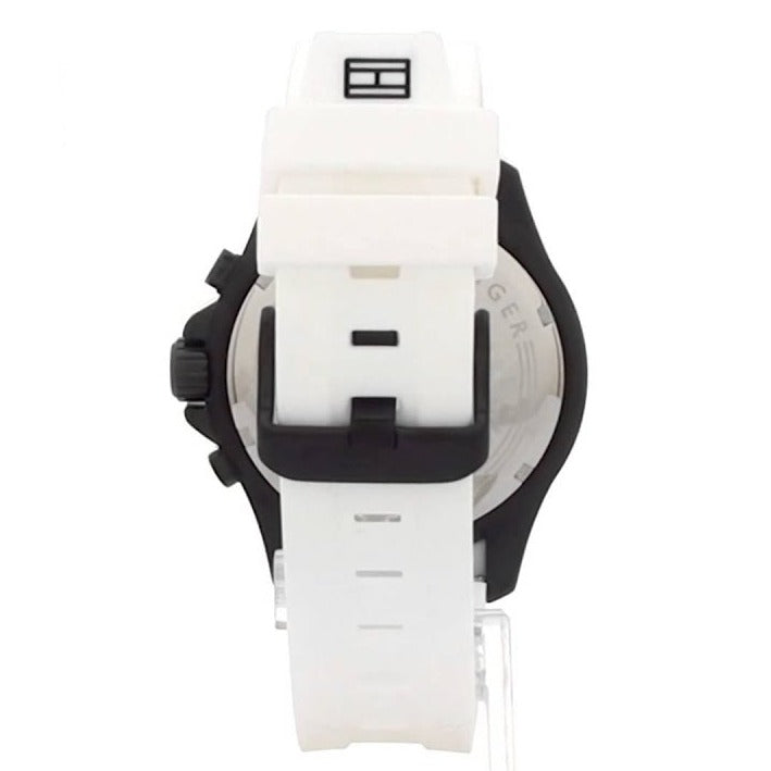 Tommy Hilfiger Quartz White Silicone Strap White Dial 46mm Men's Watch 1791146