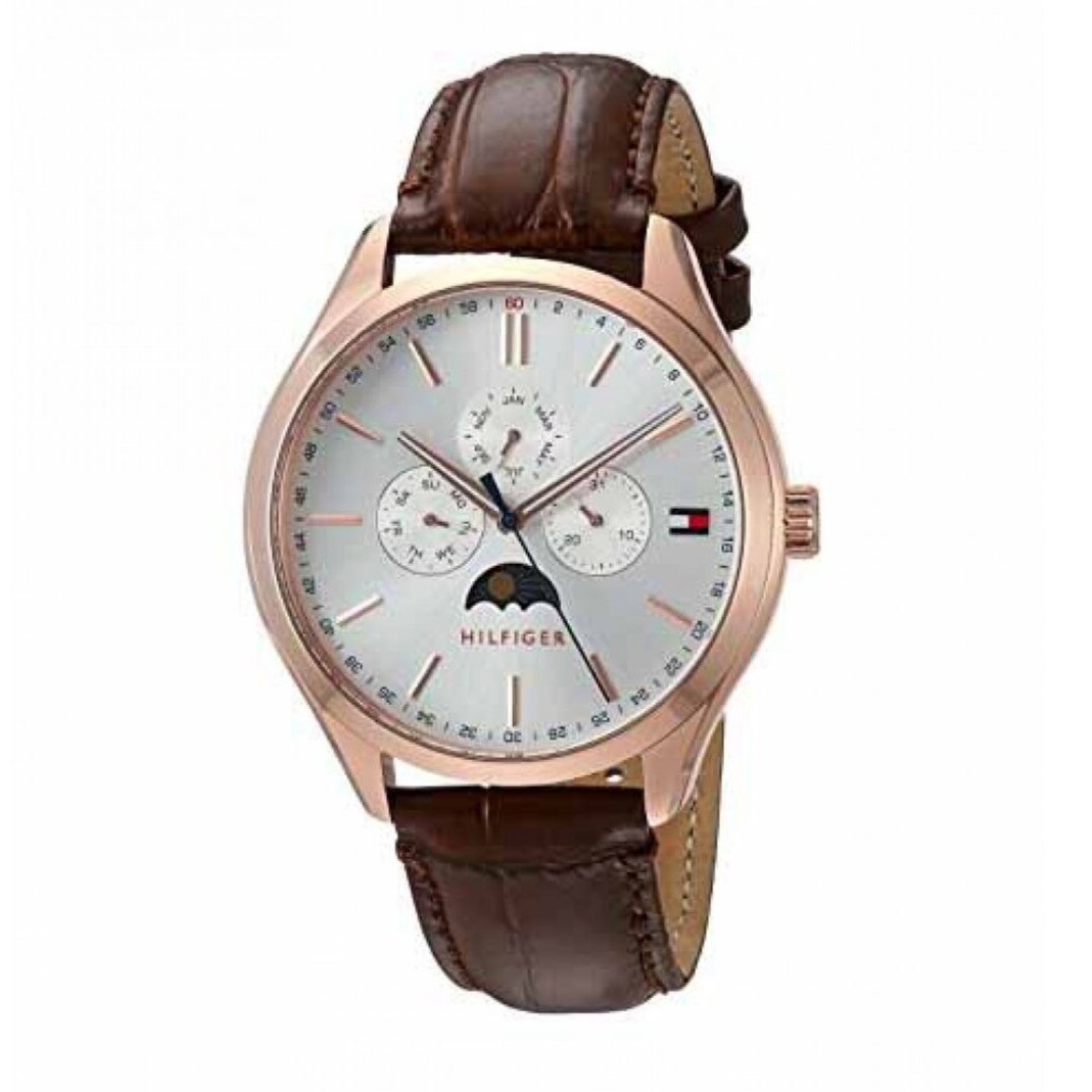 Tommy Hilfiger Oliver Brown Leather Strap Men's Watch - 1791306