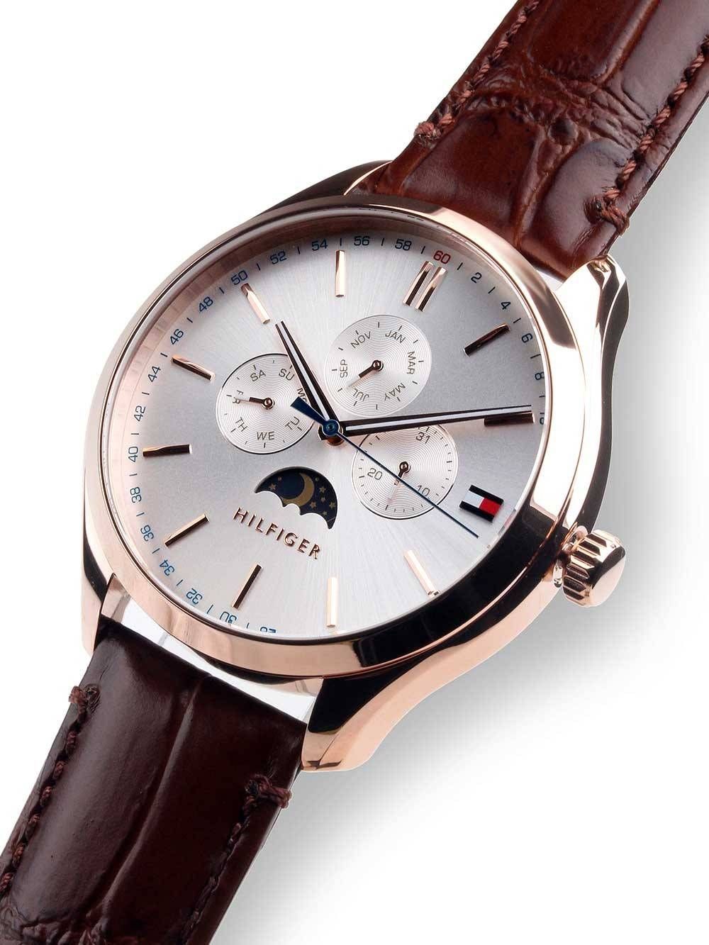 Tommy Hilfiger Oliver Brown Leather Strap Men's Watch - 1791306