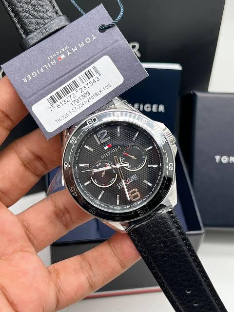 Tommy Hilfiger Sophisticated Sport watch with product tag and box packaging
