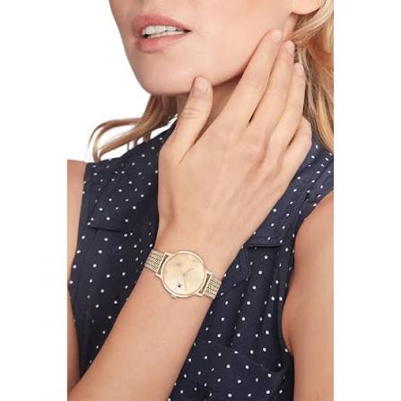 TOMMY HILFIGER TEA LE Stainless Steel Mesh Gold Rose Womens Watch- 1782603