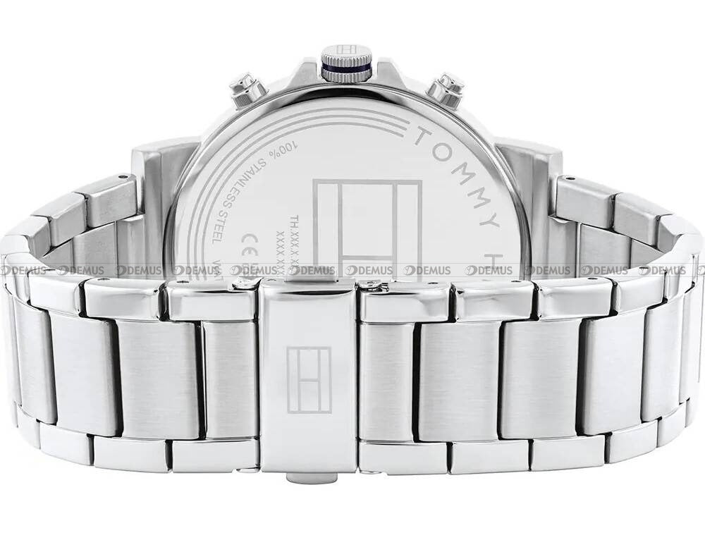 Tommy Hilfiger Tyson watch silver stainless steel bracelet strap detail