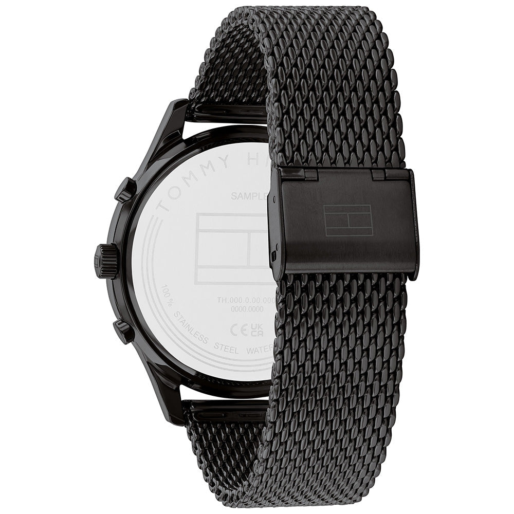Tommy Hilfiger Weston 1710505 side view showing case thickness and mesh band construction