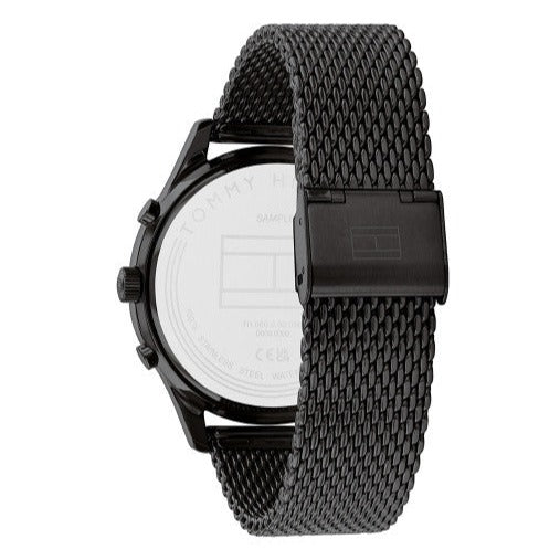 Tommy Hilfiger Weston 1710505 side profile with mesh strap and deployment clasp visible