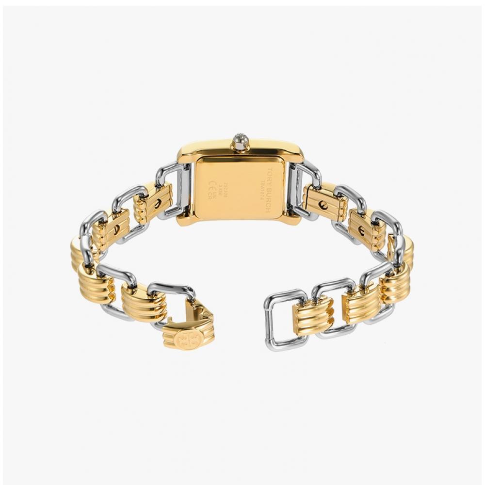 Tory Burch The Eleanor Cream Dial Double Wrap Bracelet Women's Watch TBW1074