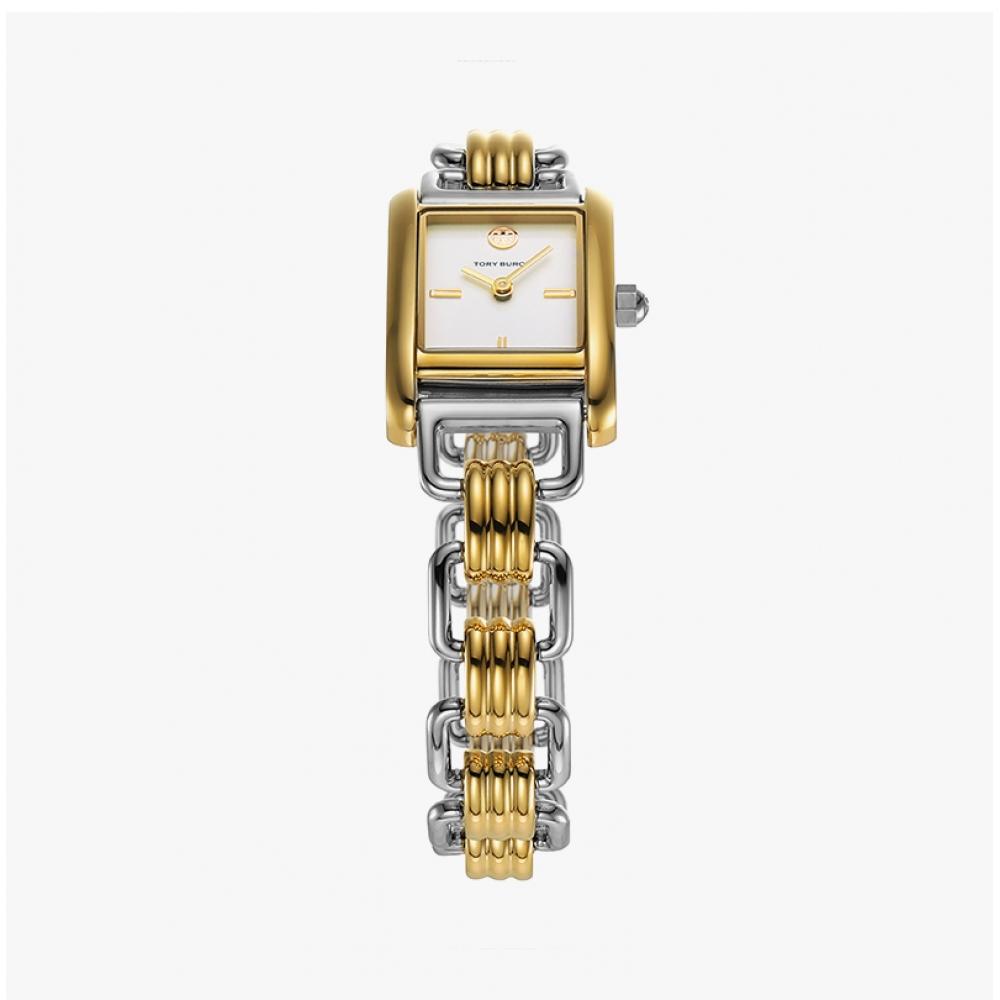 Tory Burch The Eleanor Cream Dial Double Wrap Bracelet Women's Watch TBW1074