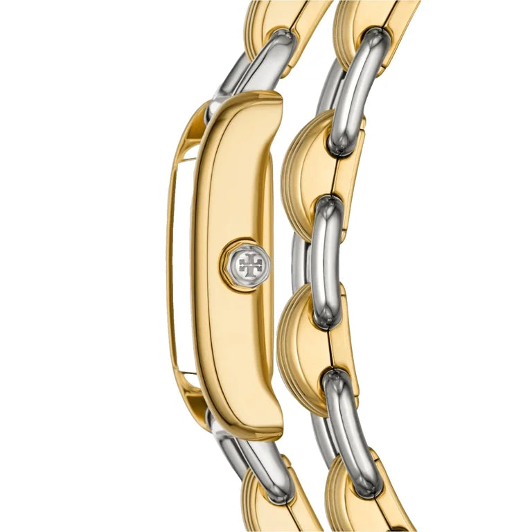 Tory Burch The Eleanor Cream Dial Double Wrap Bracelet Women's Watch TBW1074