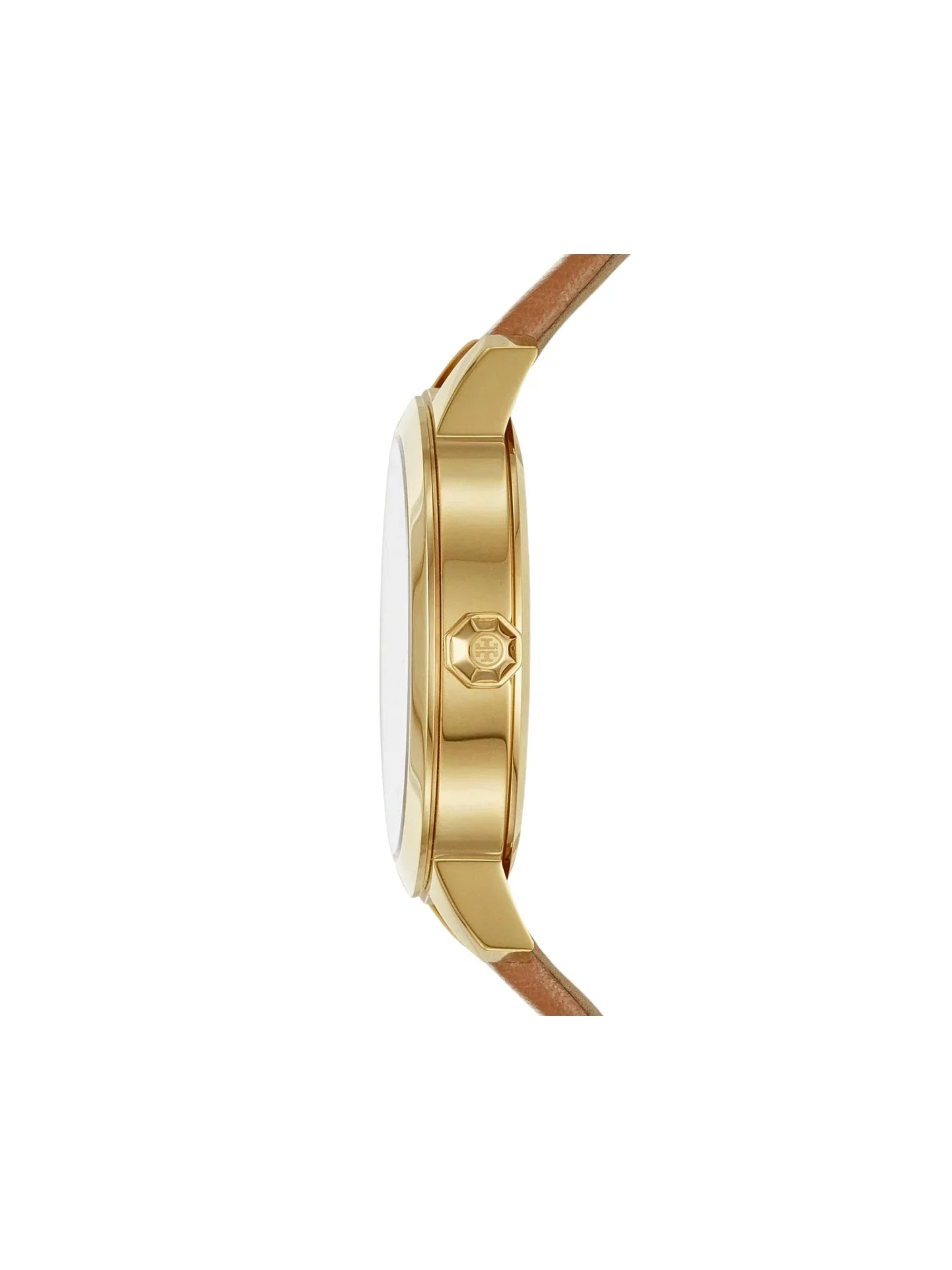 Tory Burch Collins Quartz Ivory Dial Brown Leather Ladies Watch TBW1202