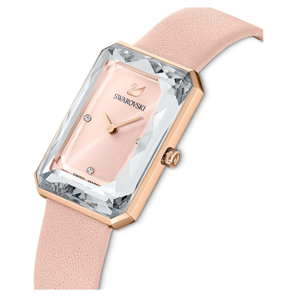 Swarovski Uptown Pink Dial Pink Leather Strap Women's Watch 5547719