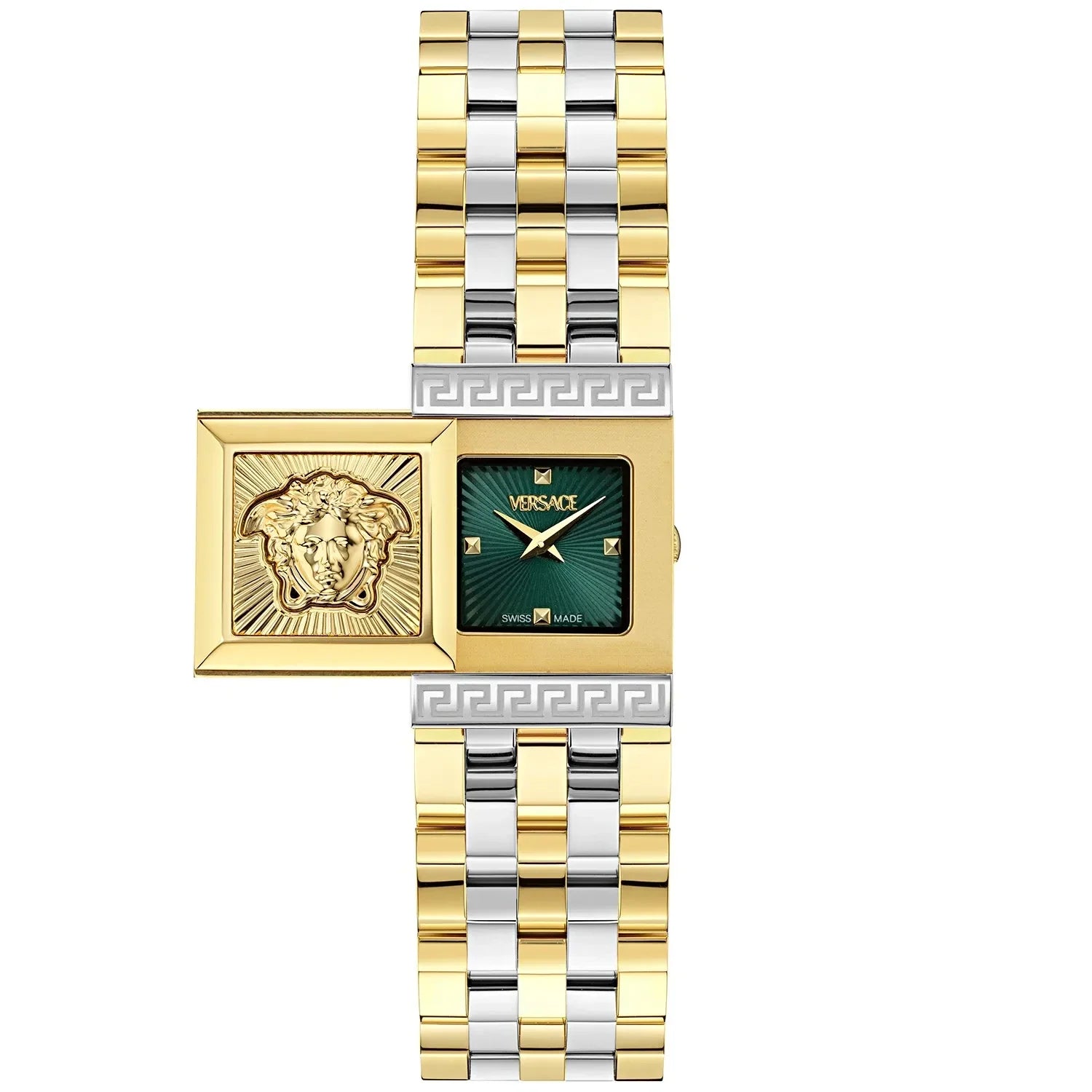 Versace Reveal Green Sunray Dial Two-Tone Bracelet Watch - VE0C00125