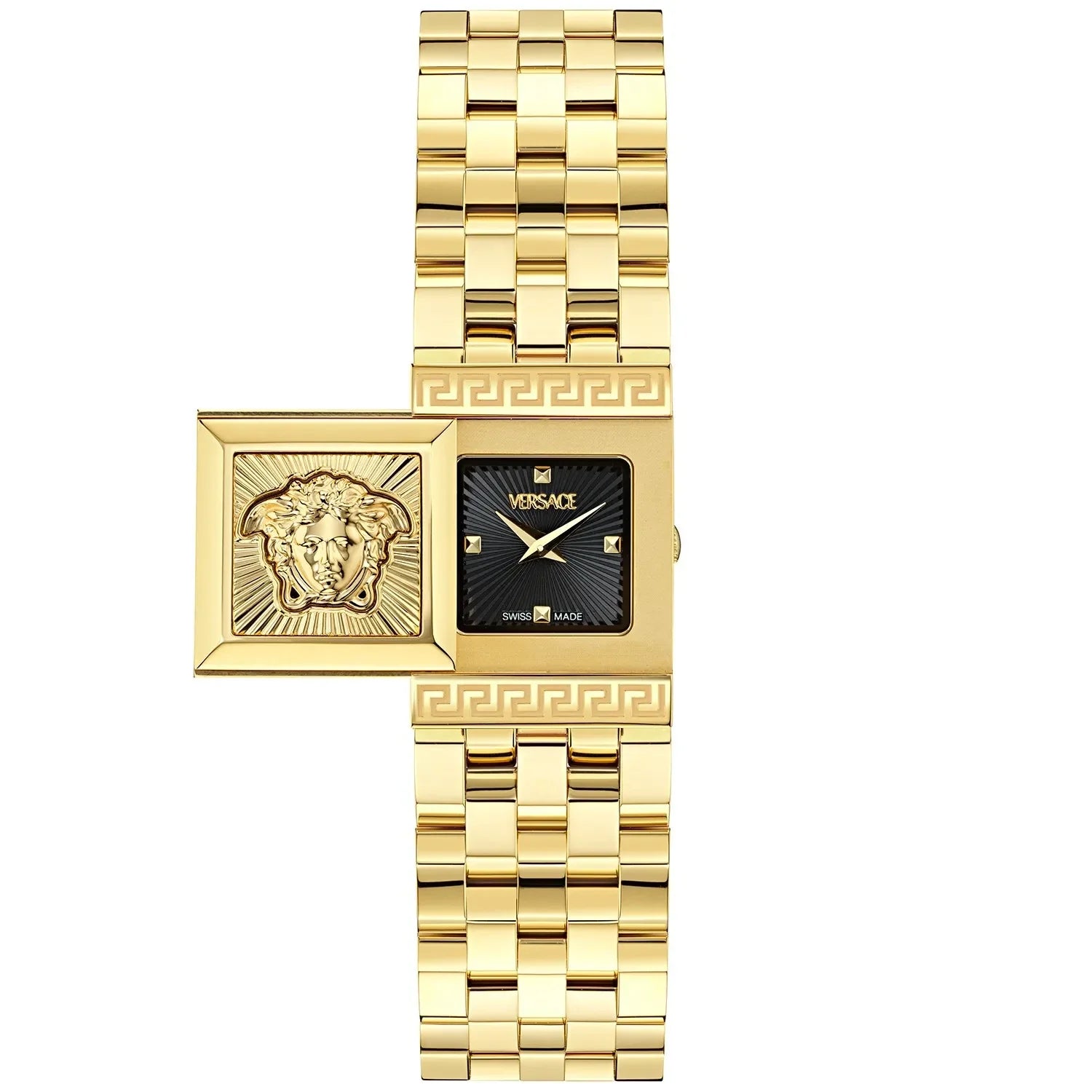 Versace Reveal Square Stainless Steel Bracelet Black Dial Women’s Watch VE0C00325