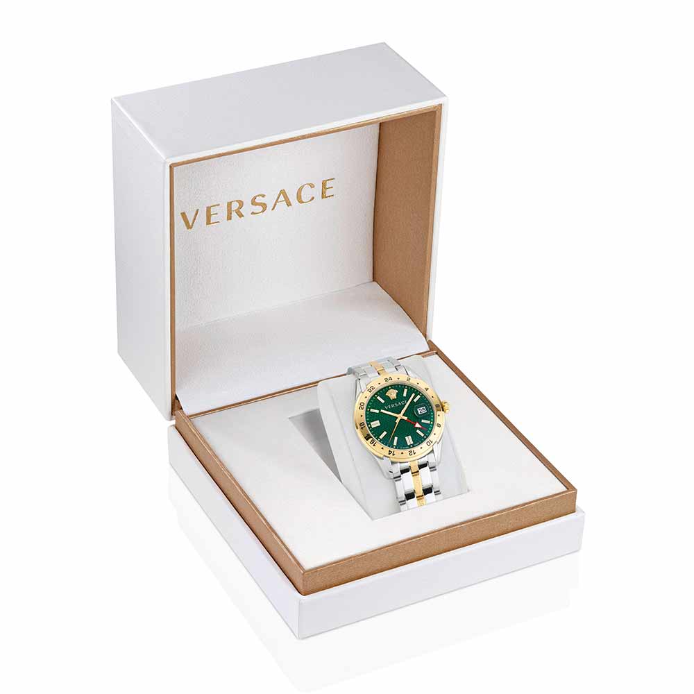 VERSACE Aion Chrono watch in official presentation box with Medusa branding
