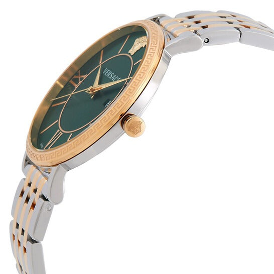 Versace Daphnis Green Dial Two-Tone Stainless Steel Women's Watch VEOCA0424