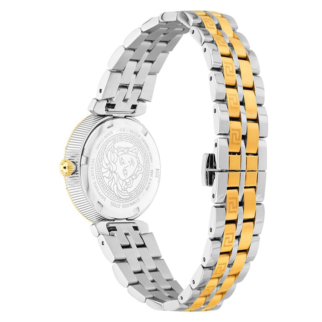 Versace Daphnis Green Dial Two-Tone Stainless Steel Women's Watch VEOCA0424
