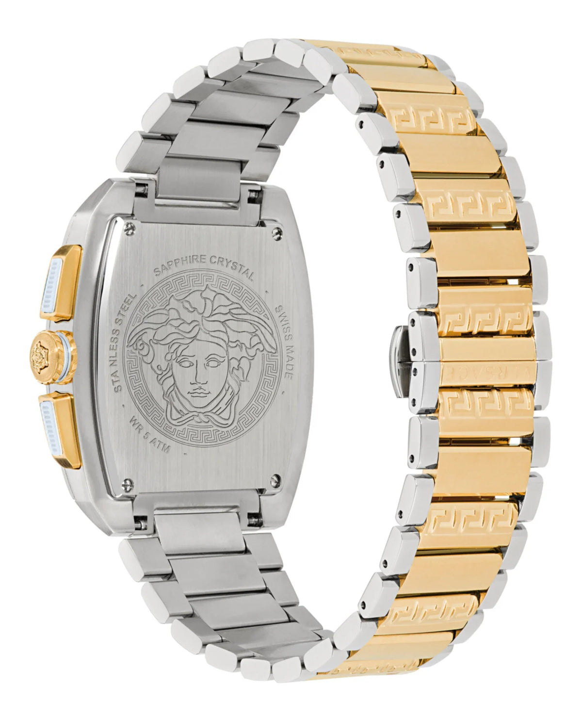 Versace Dominus Chronograph Two Tone Stainless Steel Silver Dial Men’s Watch VE6H01025