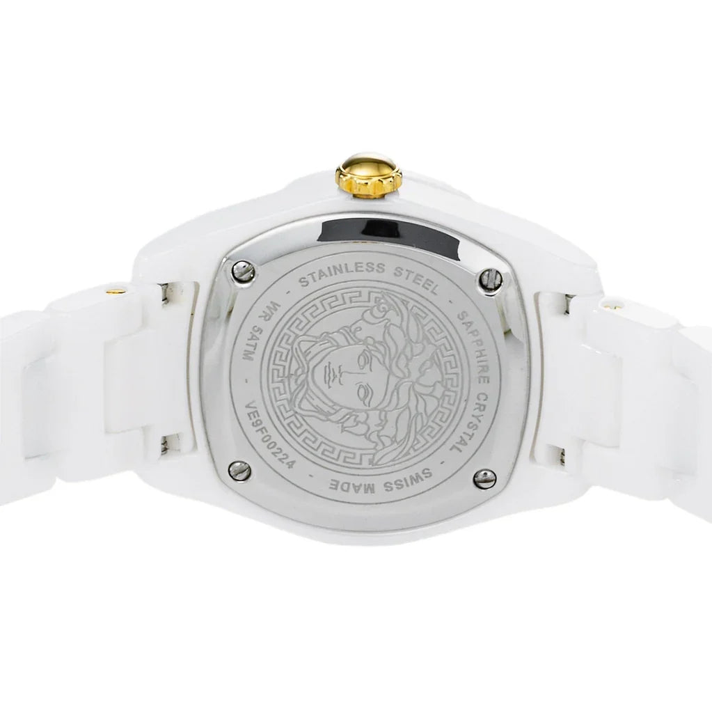 Versace DV One Mini 28mm Ceramic White Dial Women’s Watch VE9F00224