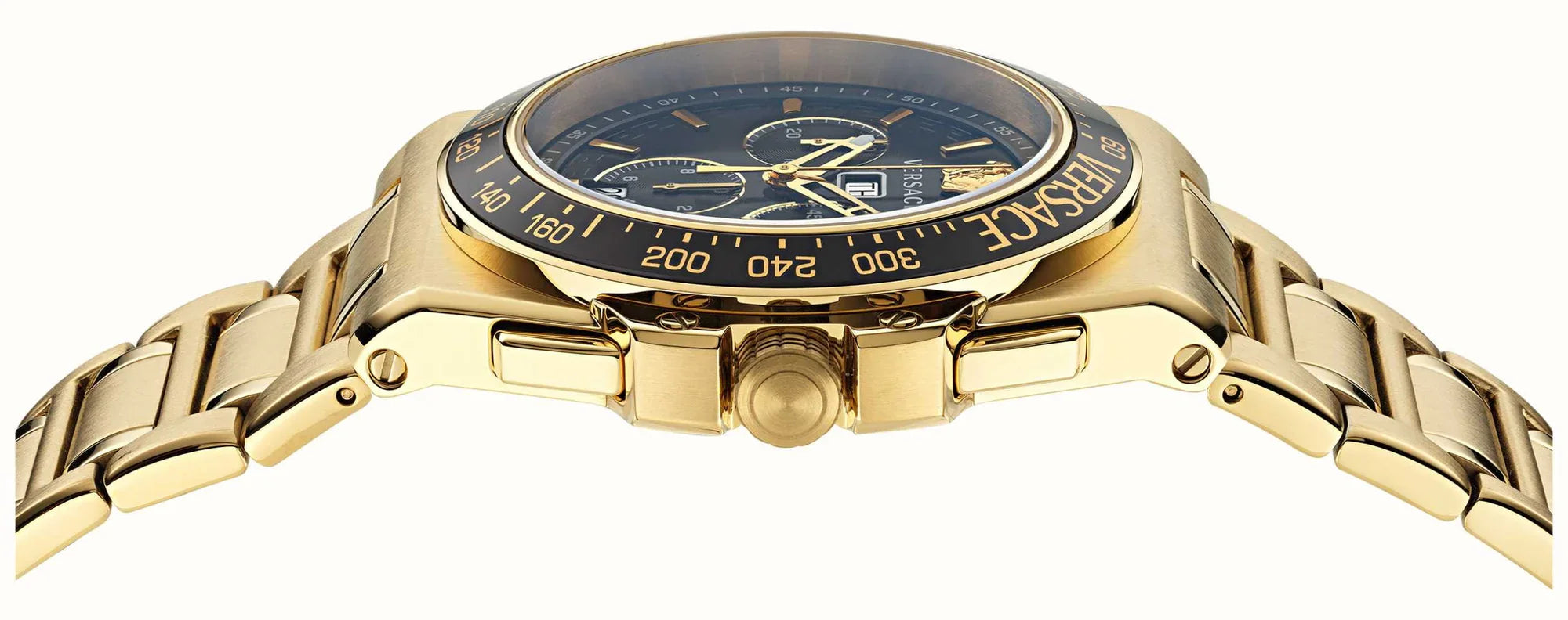 Versace Greca Extreme Chronograph Stainless Steel Black Dial Men’s Watch VE7H00623