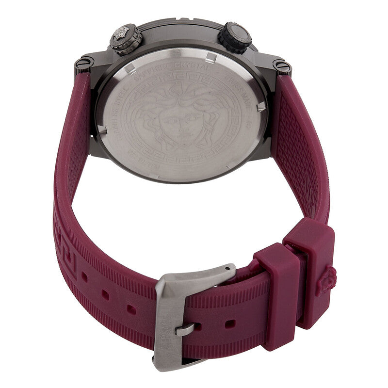 Versace Greca Logo Diver Swiss Movt Black Dial Watch - VE8G00224