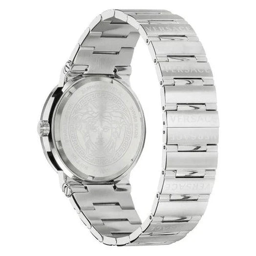 Versace Greca Logo Blue Dial Silver Women's Watch VEVH00520