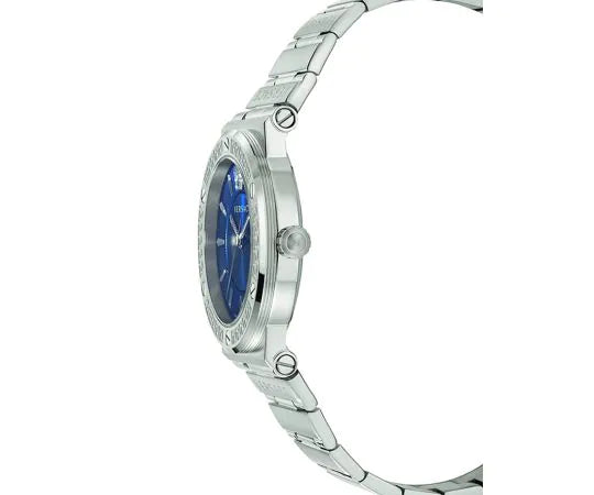 Versace Greca Logo Blue Dial Silver Women's Watch VEVH00520