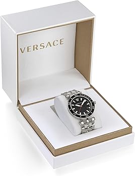 Versace Greca Sport in white presentation box with Versace branding