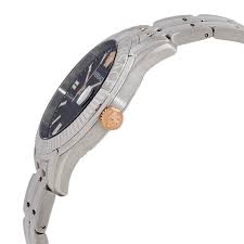 Versace Greca Time watch side profile showing case thickness and rose gold crown