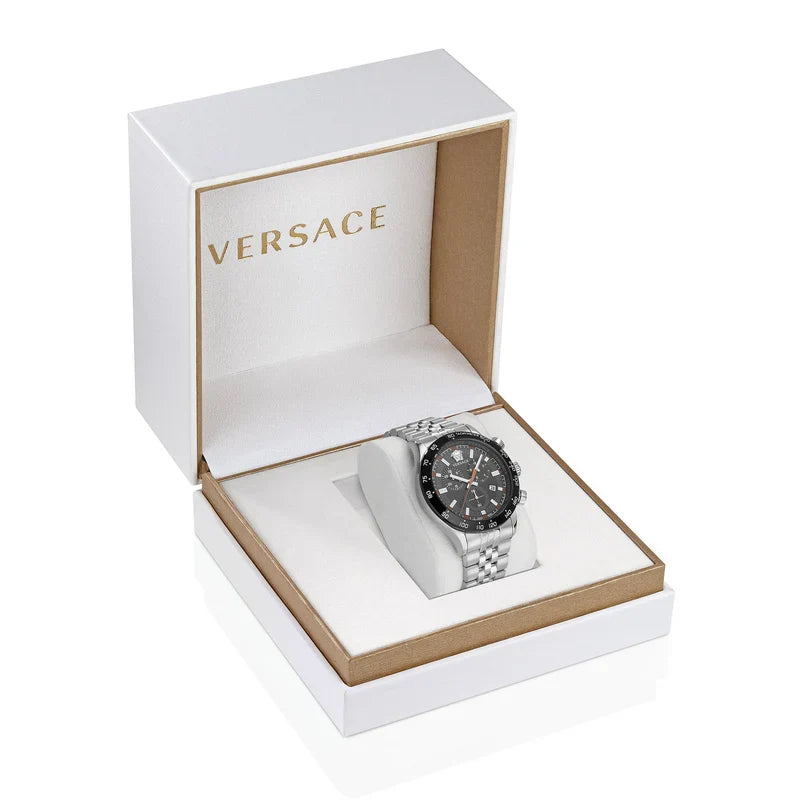 Versace Hellenyium Chronograph Quartz Black Dial Men's Watch VE2U00322