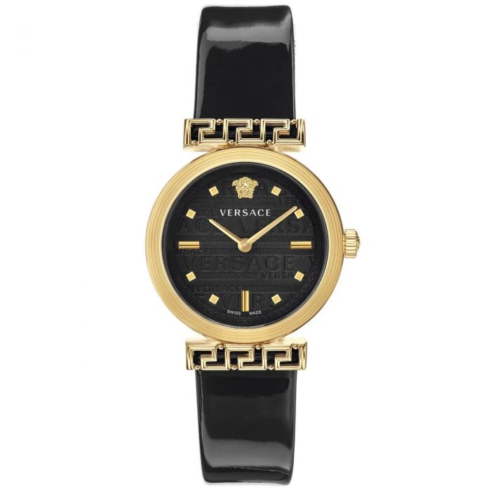 Versace Meander Quartz Black Dial Women's Watch - VELW00420