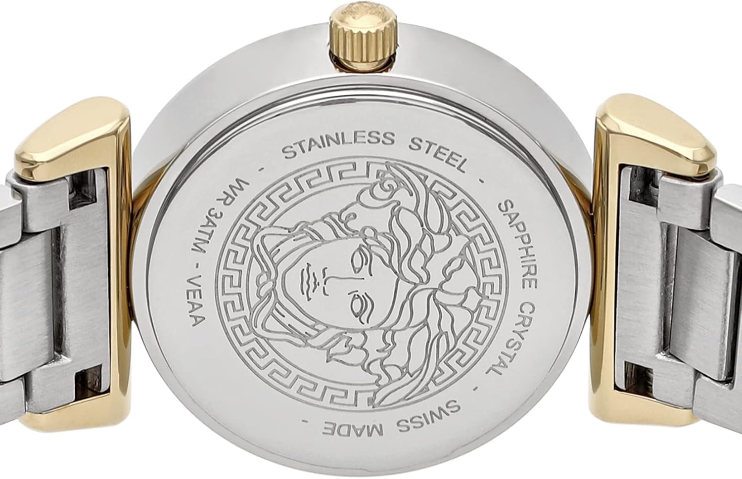 Versace Mini Vanity Two Tone Stainless Steel White Dial Quartz Women’s Watch VEAA01520