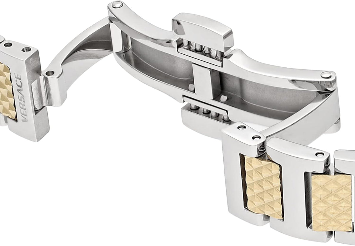 Versace Mini Vanity Two Tone Stainless Steel White Dial Quartz Women’s Watch VEAA01520