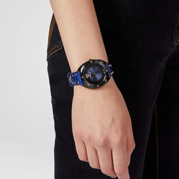 Versace Shadov Quartz Black Dial Ladies Watch VEBM00418