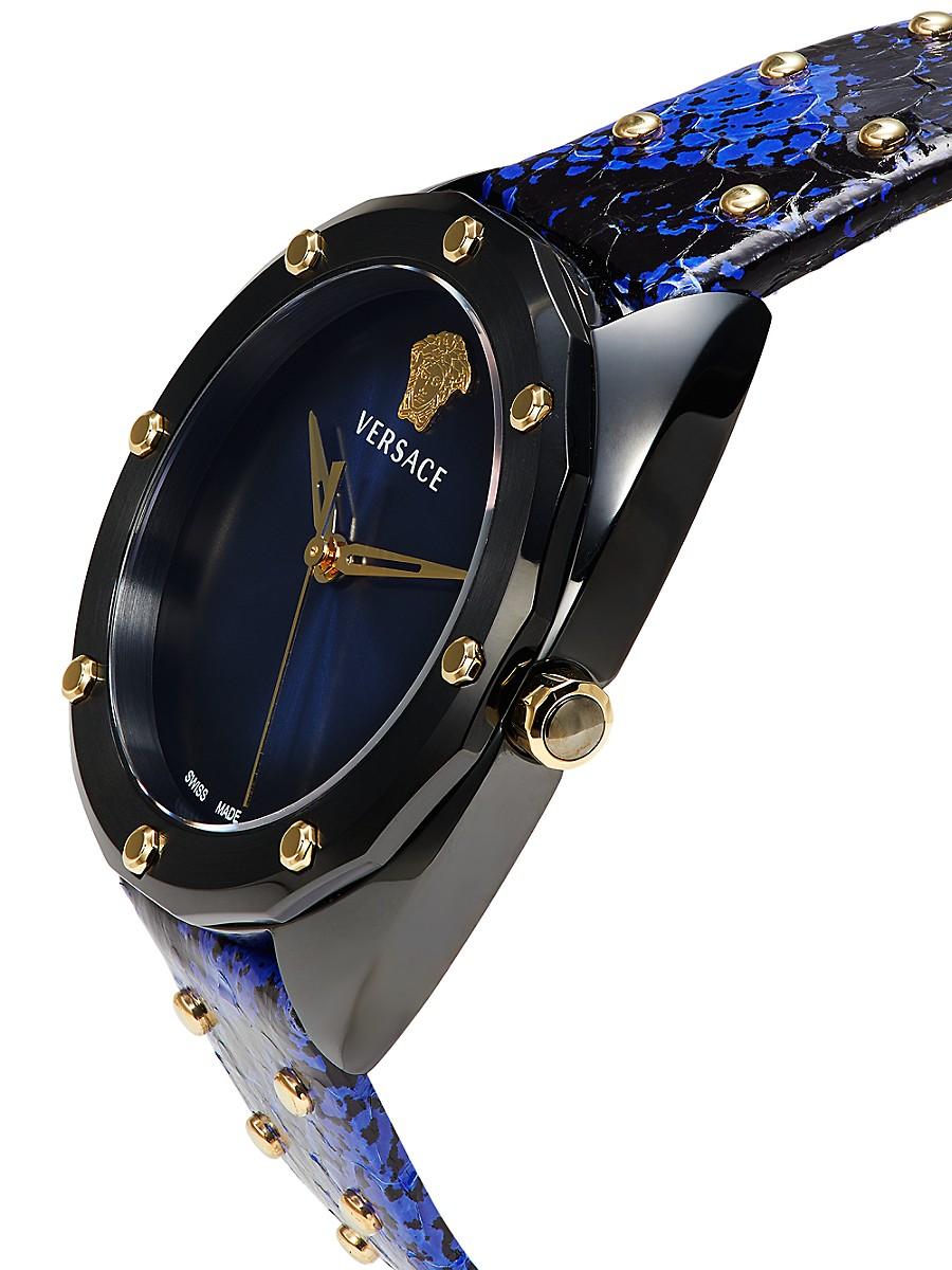 Versace Shadov Quartz Black Dial Ladies Watch VEBM00418