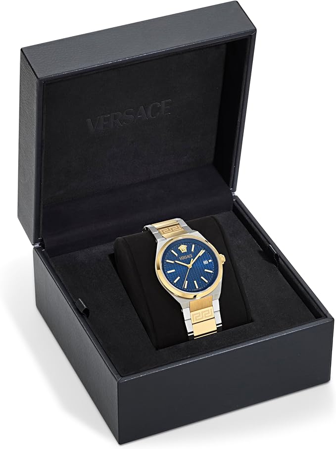Versace V-Auria watch in official black presentation box