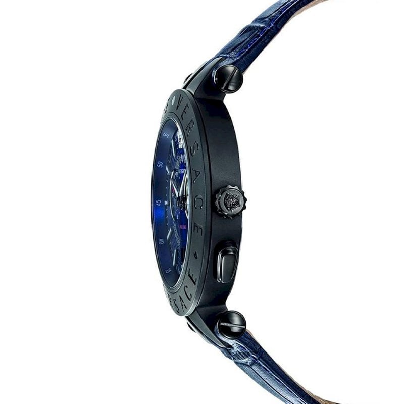 Versace V-Race Chronograph Quartz Blue Dial Mens Watch - VEBV00419