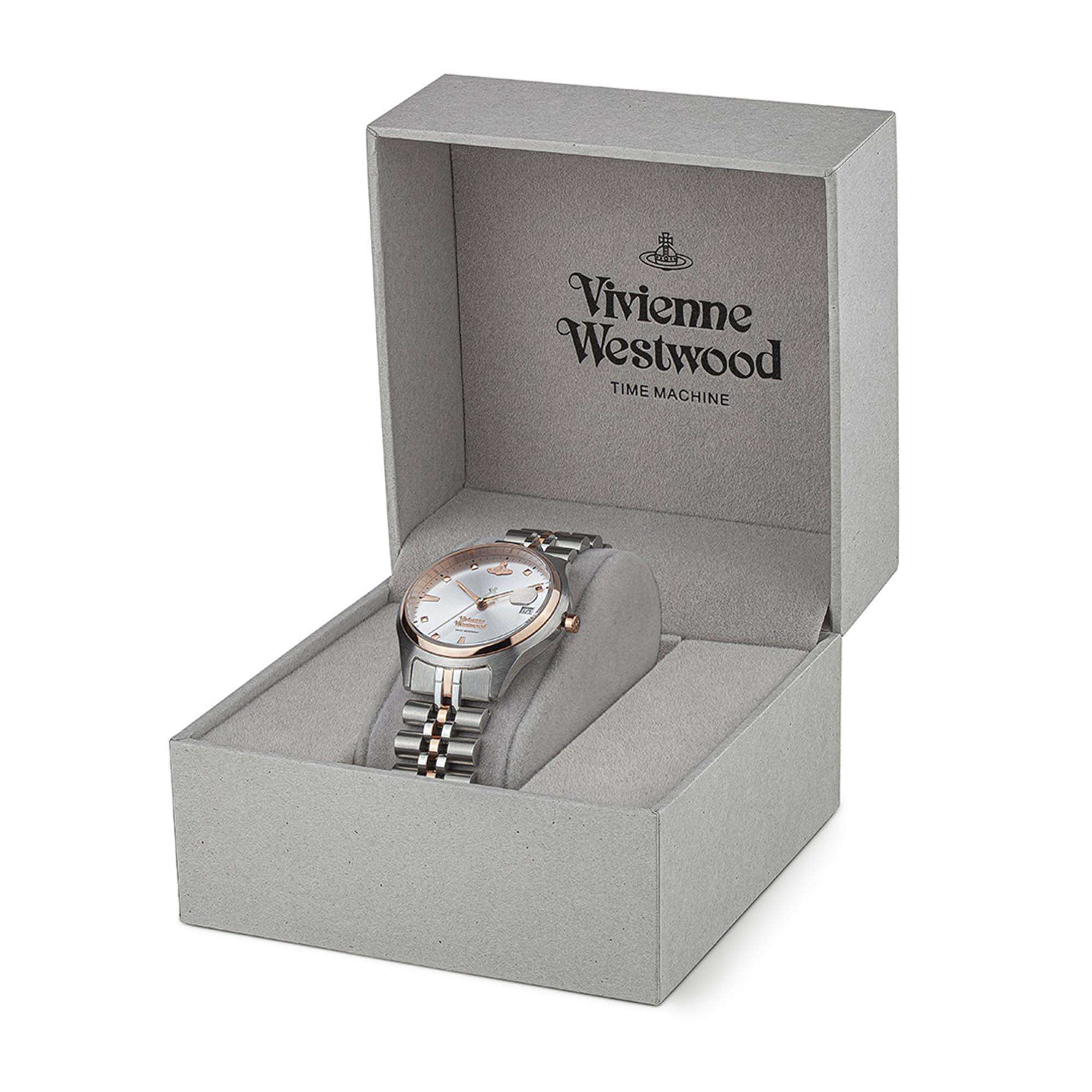 Vivienne Westwood Camberwell Silver Dial RG Bi Metal Bracelet Ladies Watch - VV261SLSR