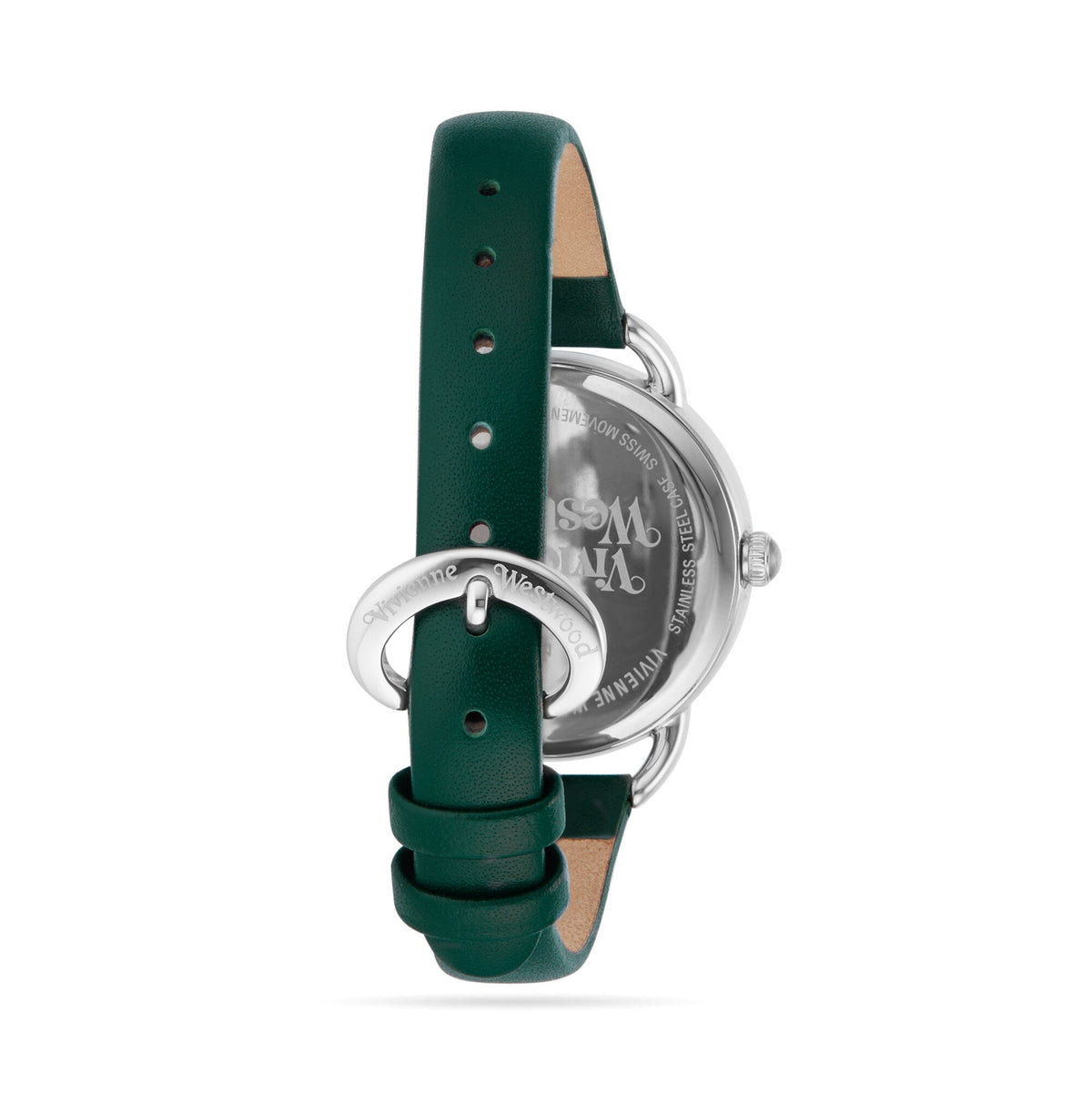 Vivienne Westwood Carnaby Womens Quartz Watch with Green Dial & Green Leather Strap VV163SLGR