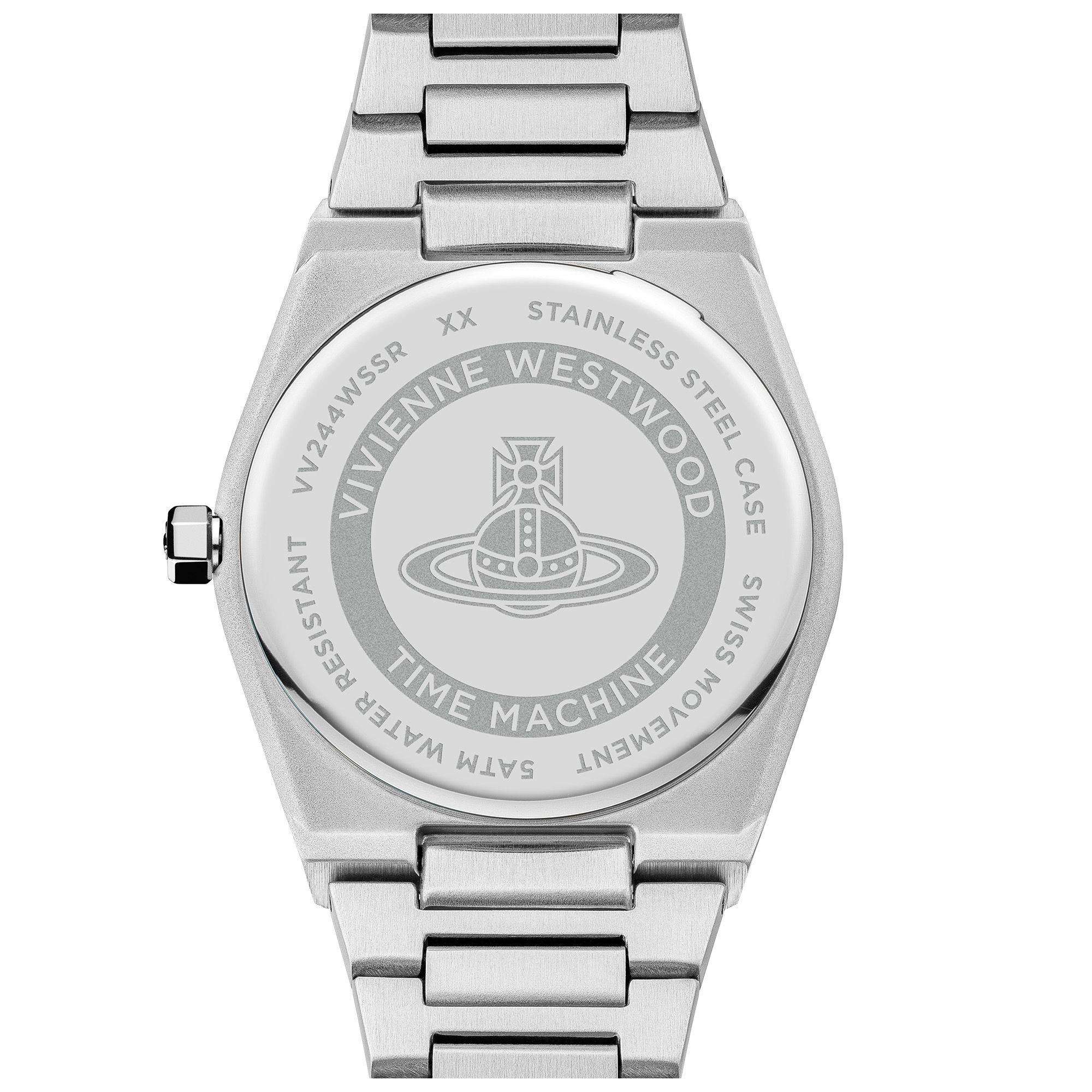 Vivienne Westwood Charterhouse caseback showing Orb logo and stainless steel case engravings