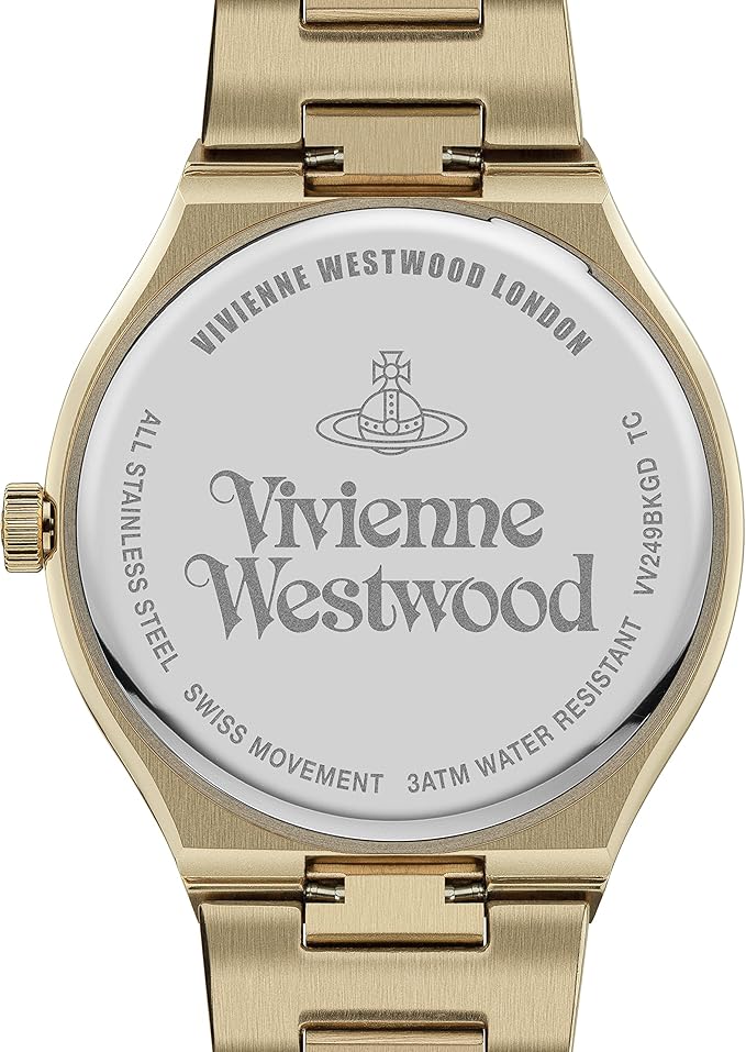 Vivienne Westwood Eltham caseback with brand engraving and water-resistance marking