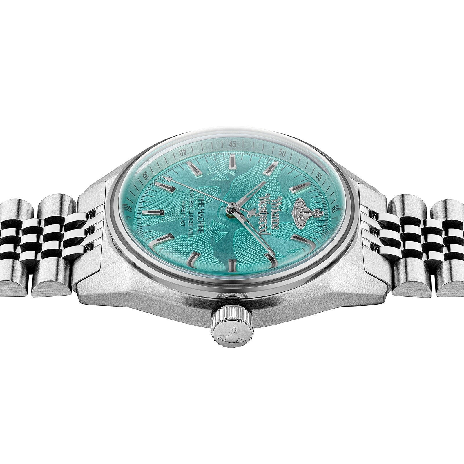 Vivienne Westwood Lady Sydenham turquoise dial with stainless steel case and bracelet