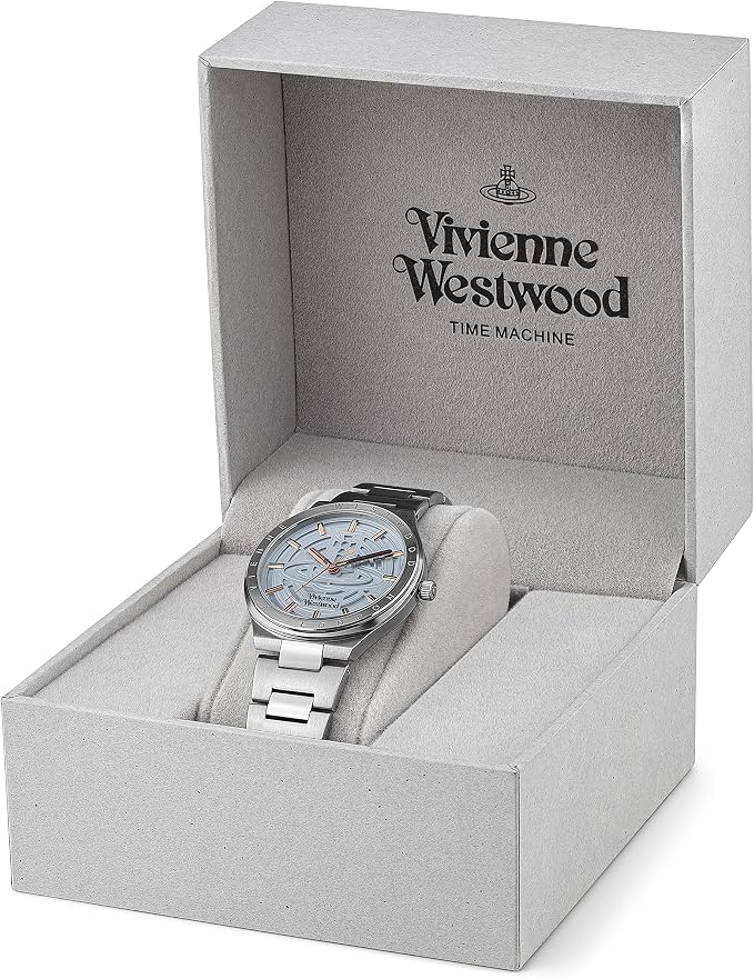 Vivienne Westwood Orb Pop watch displayed in branded white presentation box