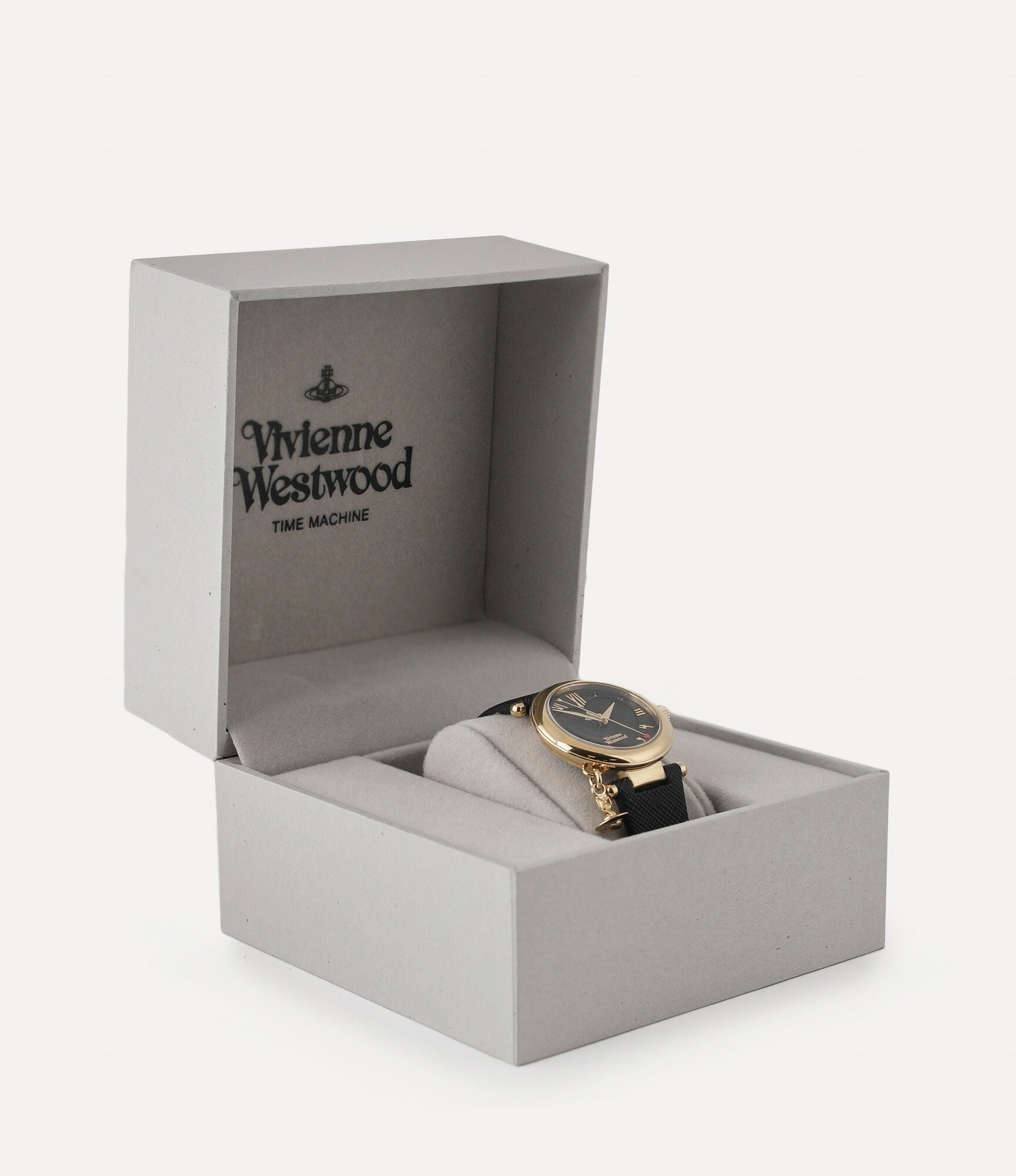 Vivienne Westwood Orb watch in branded packaging with white presentation box