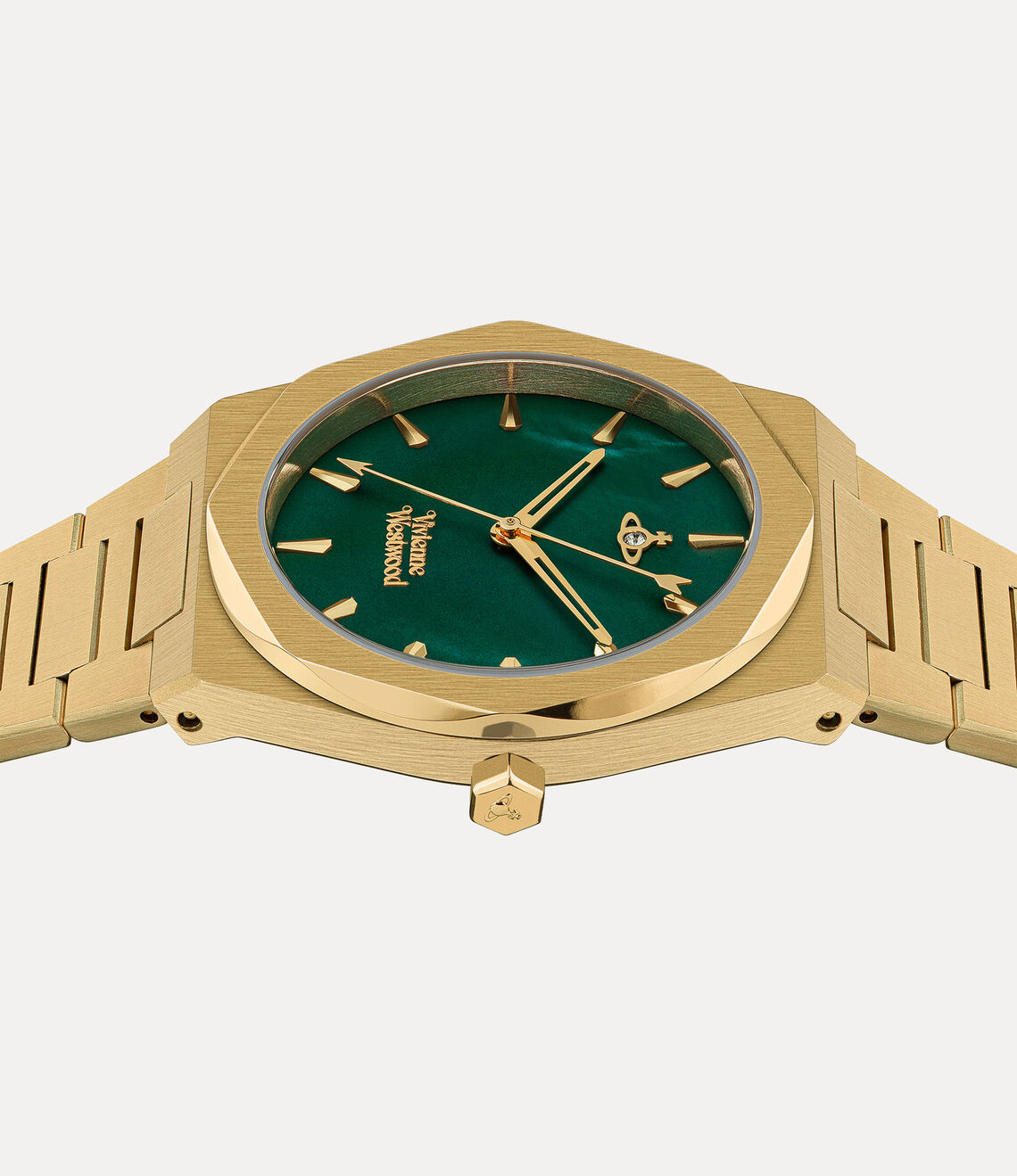 Vivienne Westwood Limehouse Green Dial Bracelet Gold Plated Ladies Watch - VV244GRGD