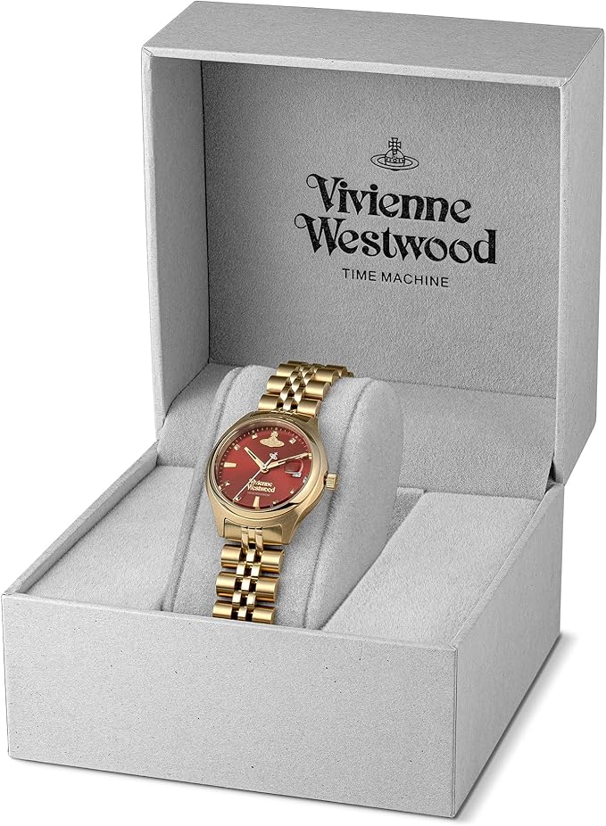 Vivienne Westwood Quartz Swiss Made Two-Tone Stainless Steel Red Dial 29mm Women's Watch VV317RBSG