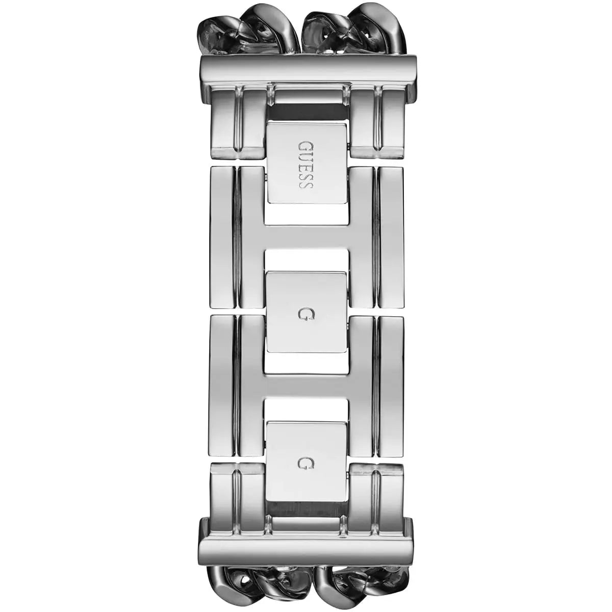 Guess W1121L1 stainless steel chain strap with Guess branding and link details
