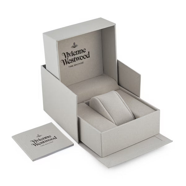 Vivienne Westwood branded box and presentation case for Wallace VV208DBLSR watch