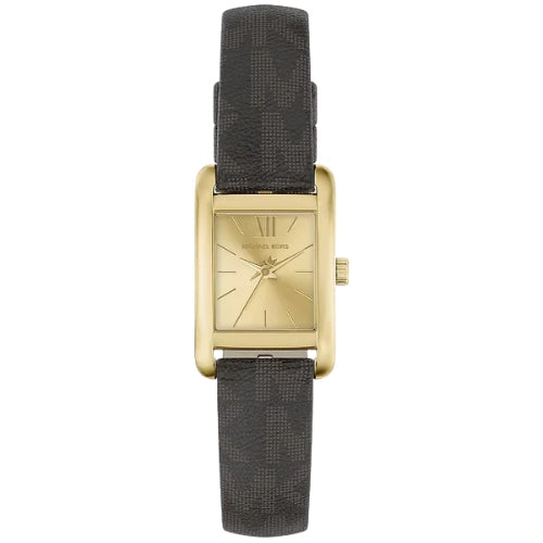 Michael Kors Mini Monroe Gold-Tone and Logo Strap Watch - MKO1265