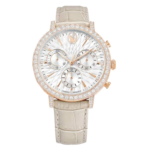 Swarovski Matrix Tennis Chrono Chronograph Quartz Crystal Silver Dial Ladies Watch - 5702849