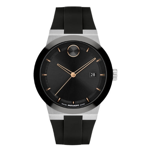 Movado Bold Fusion Analog with Black Dial and Black Silicone Strap Men's Watch - 3601079