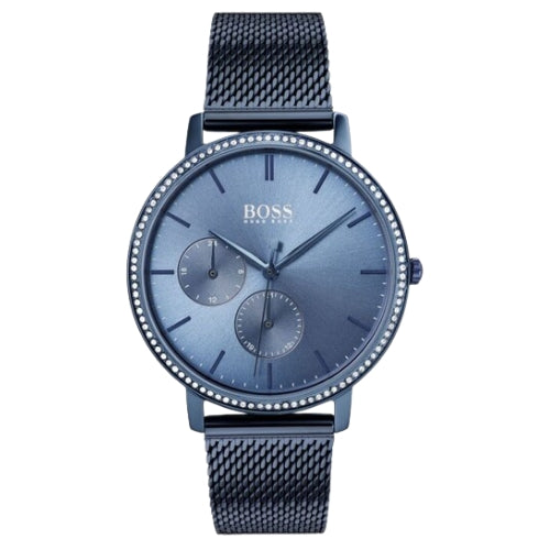 Hugo Boss Infinity 35mm Blue Dial Blue Mesh Bracelet Quartz Women's Watch - 1502518