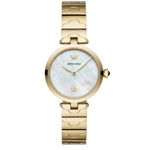 Emporio Armani Arianna Gold Round Stainless Steel Women's Watch - AR11198